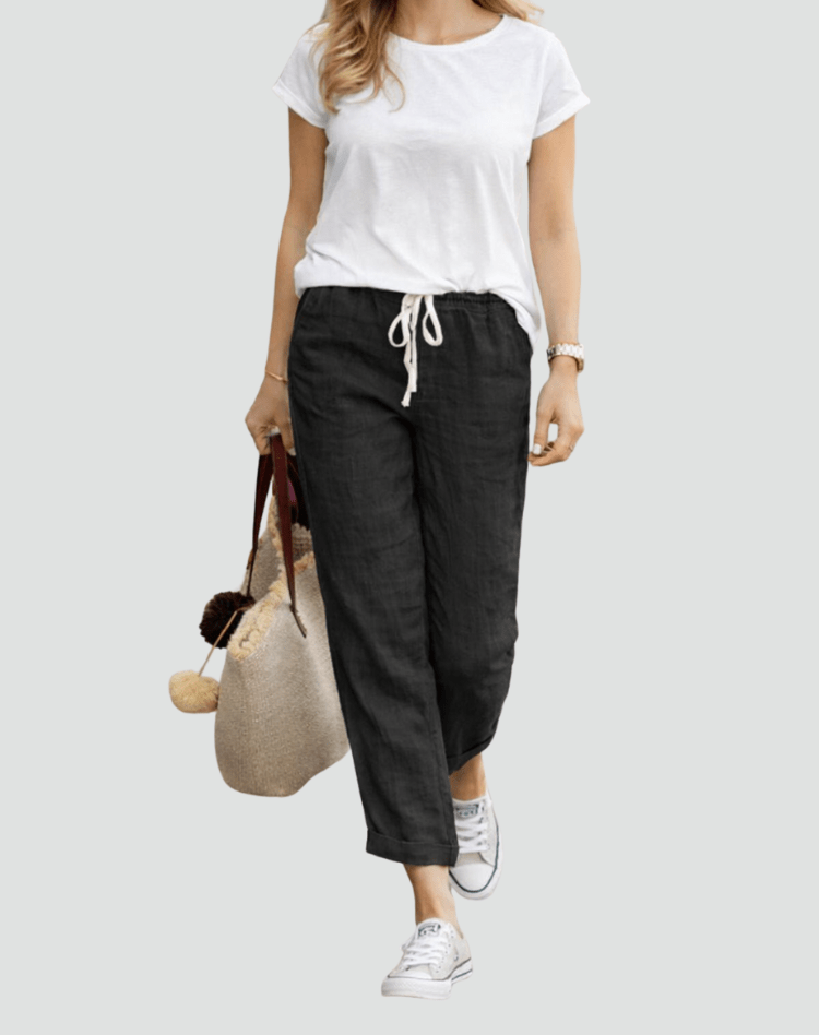 Miss | Pantalon Dames Loose Fit Zomer - Linnen - Miss Madera