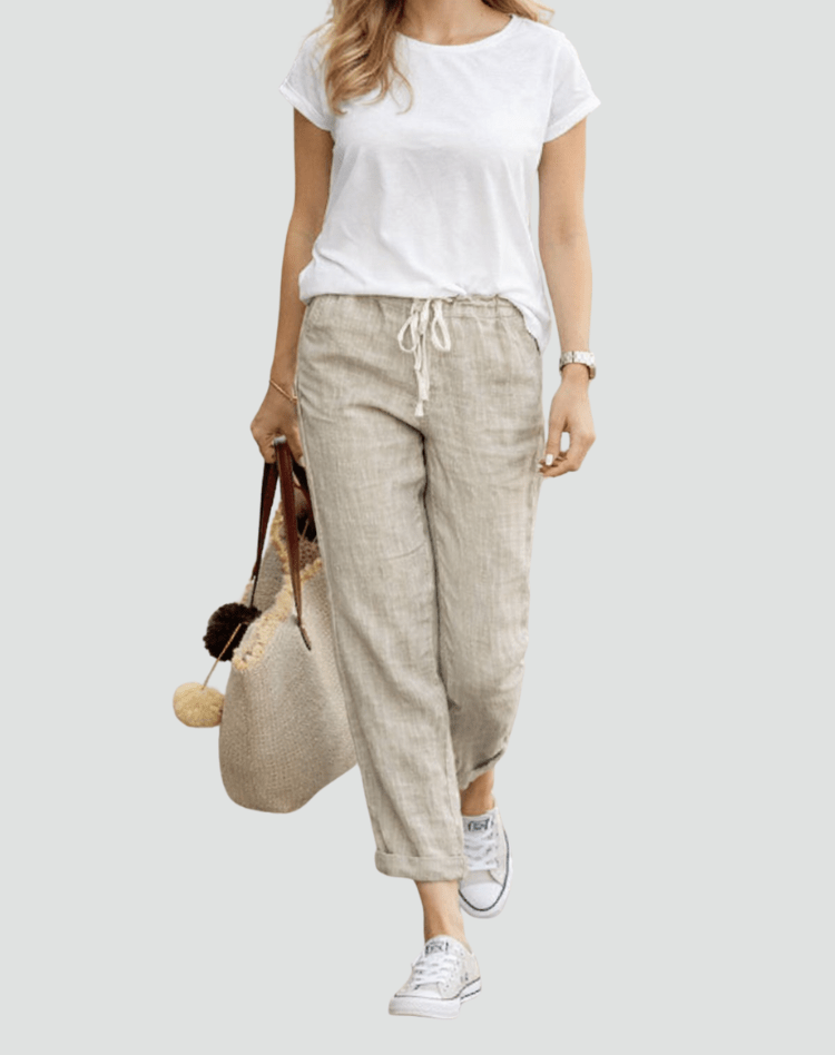 Miss | Pantalon Dames Loose Fit Zomer - Linnen - Miss Madera