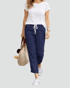 Miss | Pantalon Dames Loose Fit Zomer - Linnen - Miss Madera
