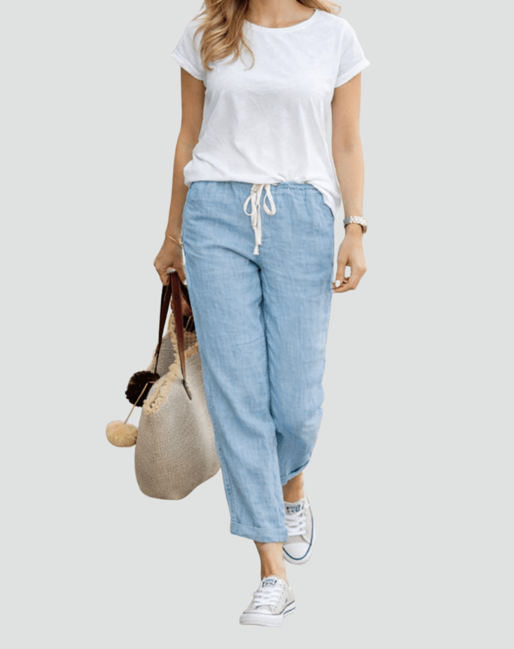 Miss | Pantalon Dames Loose Fit Zomer - Linnen - Miss Madera