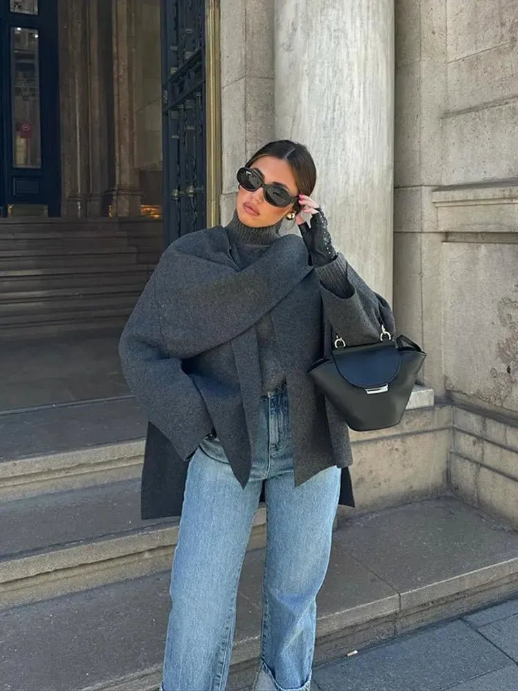 Miss | Poncho Dames Casual - Wolmix - Miss Madera
