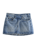 Miss | Rok Dames Asymmetrische Taille Mini Distressed - Denim - Miss Madera MIS-N4ZOM6
