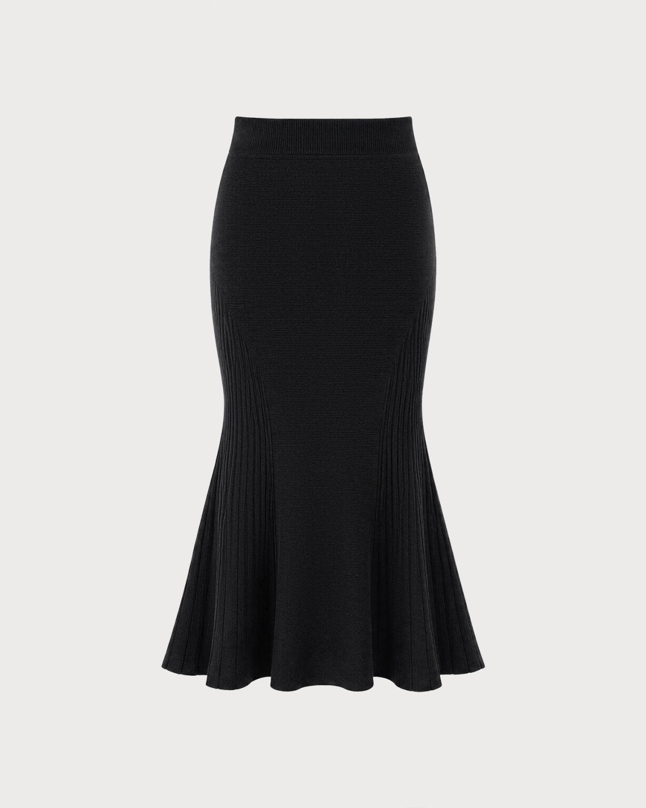 Miss | Rok Dames Mermaid Midi Elastische Taille - Viscose - Miss Madera MIS-98Z9EI