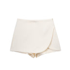 Miss | Rok Dames Skort Overslag Asymmetrisch - Geweven - Miss Madera MIS-XQTXIP