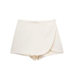 Miss | Rok Dames Skort Overslag Asymmetrisch - Geweven - Miss Madera MIS-XQTXIP