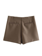 Miss | Rok Dames Skort Overslag Asymmetrisch - Geweven - Miss Madera MIS-BV40YZ