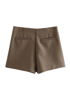 Miss | Rok Dames Skort Overslag Asymmetrisch - Geweven - Miss Madera MIS-BV40YZ