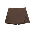 Miss | Rok Dames Skort Overslag Asymmetrisch - Geweven - Miss Madera MIS-BV40YZ