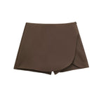 Miss | Rok Dames Skort Overslag Asymmetrisch - Geweven - Miss Madera MIS-BV40YZ