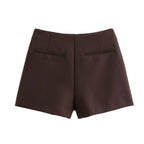Miss | Rok Dames Skort Overslag Asymmetrisch - Geweven - Miss Madera MIS-XQTXIP