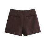 Miss | Rok Dames Skort Overslag Asymmetrisch - Geweven - Miss Madera MIS-XQTXIP
