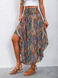 Miss | Rok Dames Zomer Asymmetrisch Maxi Boho - Viscose - Miss Madera MIS-LCO1GD