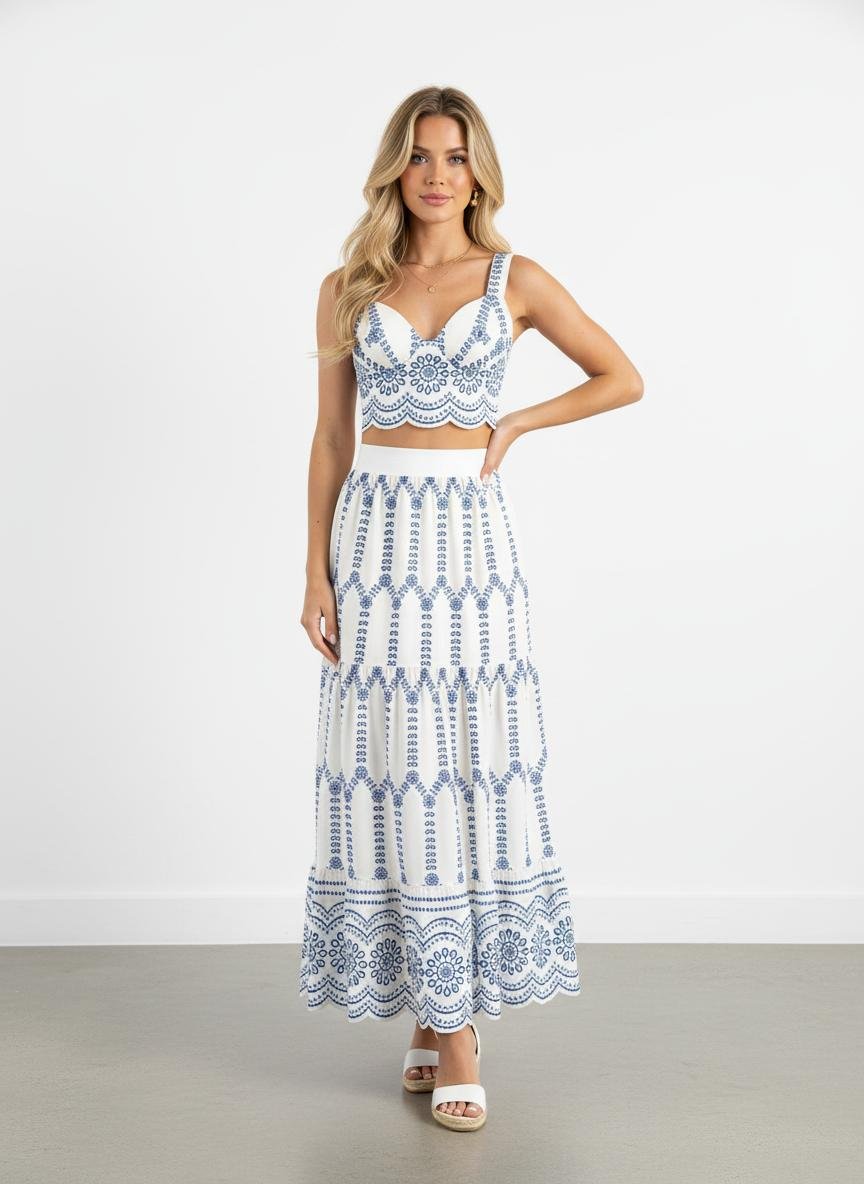 Miss | Rok & Top Set Dames Regular Fit - Katoenmix - Miss Madera
