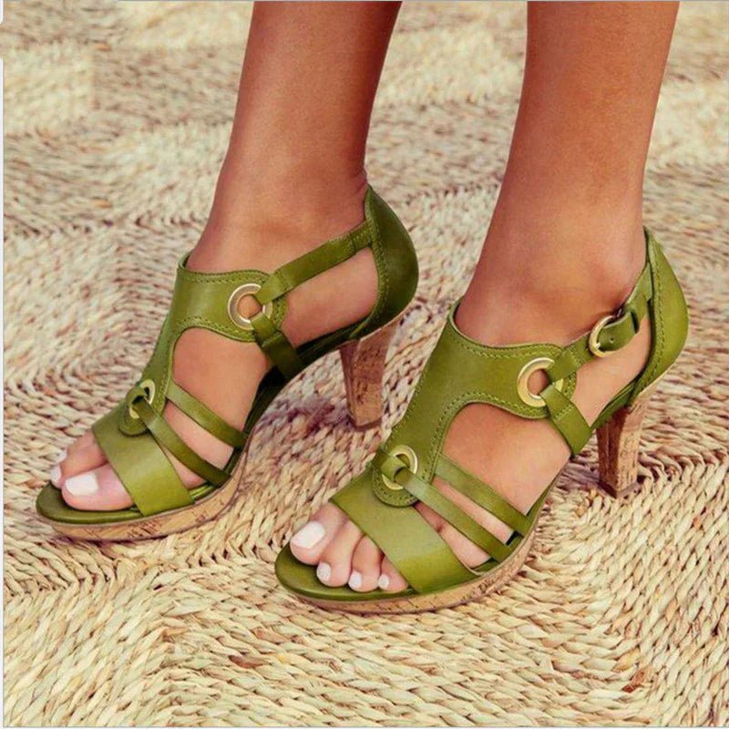 Miss | Sandalen Dames Zomer Boho Stiletto - Kurk - Miss Madera MIS-D1NQJ7