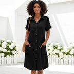 Miss | Shirtdress Dames Casual - Katoenmix - Miss Madera