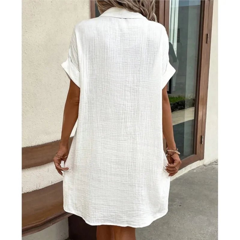 Miss | Shirtdress Dames Casual - Katoenmix - Miss Madera