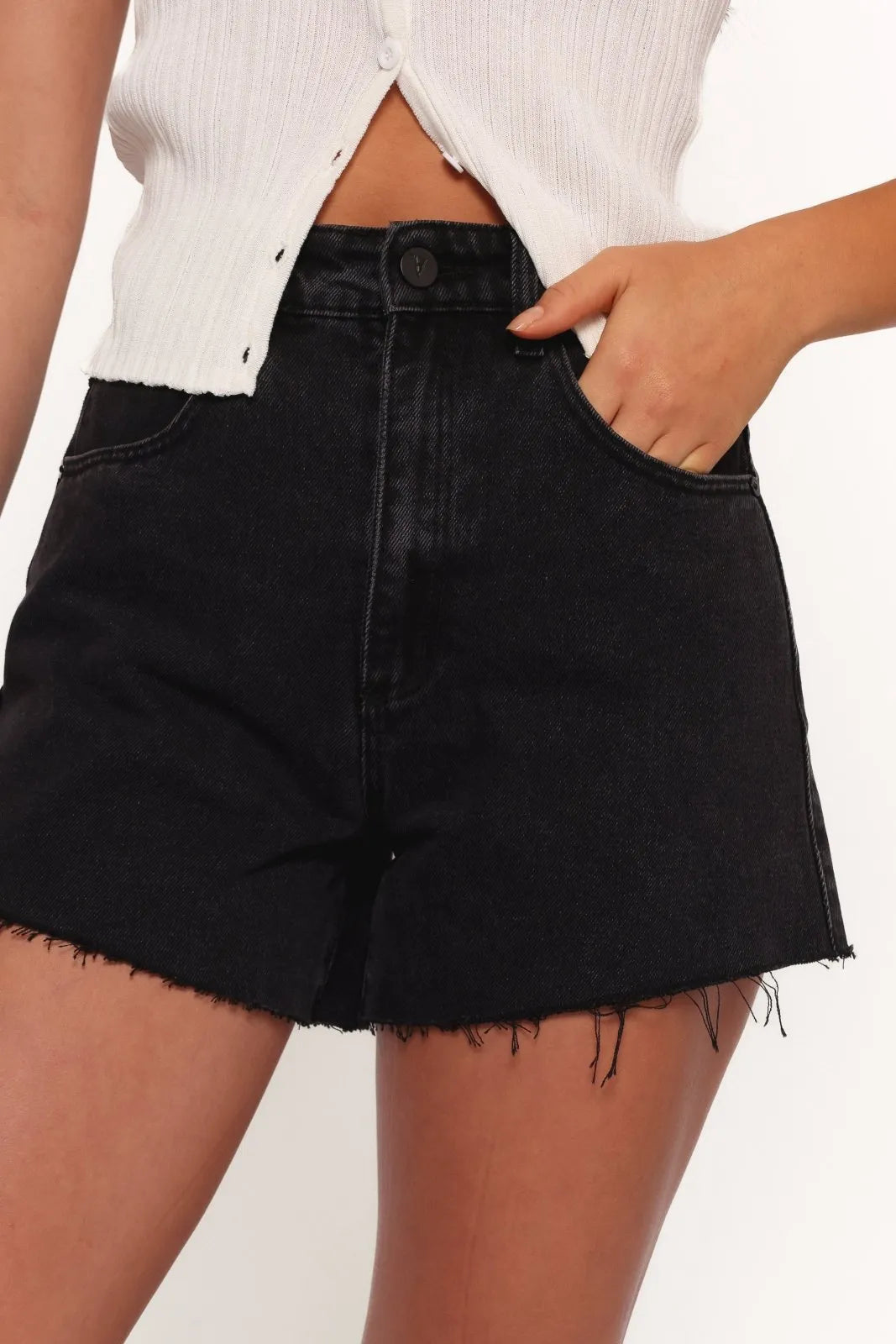 Miss | Shorts Dames High Waist Casual - Denim - Miss Madera MIS-9C0F1B