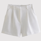 Miss | Shorts Dames Hoge Taille met Plooien - Geweven - Miss Madera MIS-LUDFSA