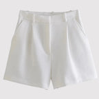 Miss | Shorts Dames Hoge Taille met Plooien - Geweven - Miss Madera MIS-LUDFSA