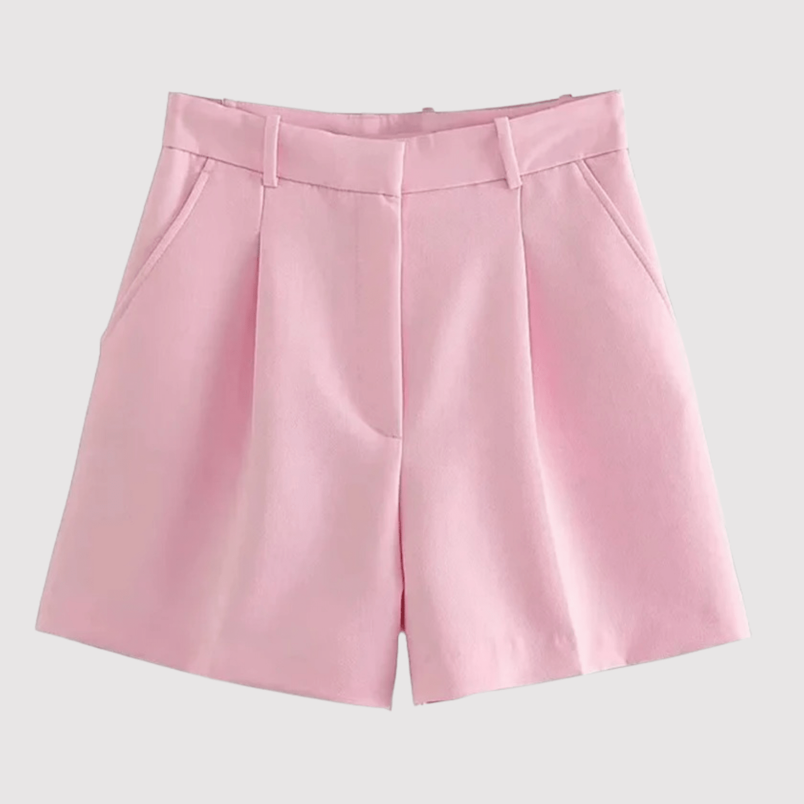 Miss | Shorts Dames Hoge Taille met Plooien - Geweven - Miss Madera MIS-VO0NF0