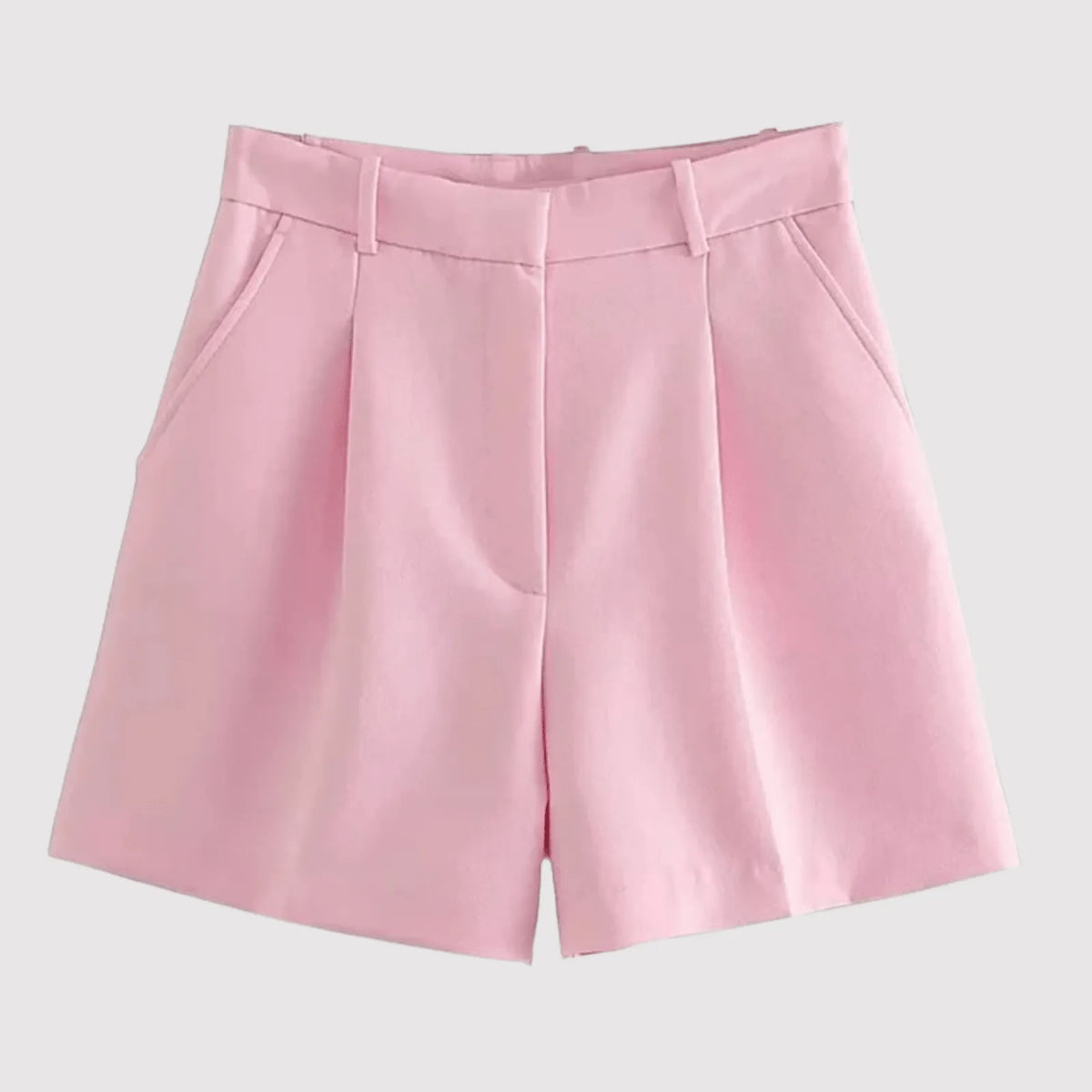 Miss | Shorts Dames Hoge Taille met Plooien - Geweven - Miss Madera MIS-VO0NF0