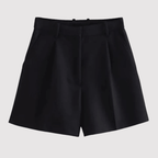 Miss | Shorts Dames Hoge Taille met Plooien - Geweven - Miss Madera MIS-6OAF0C