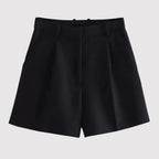 Miss | Shorts Dames Hoge Taille met Plooien - Geweven - Miss Madera MIS-6OAF0C