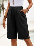 Miss | Shorts Dames Knielengte Elastische Taille - Stretch - Miss Madera MIS-K2K1PC