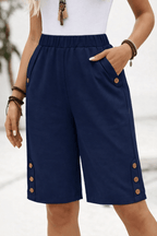 Miss | Shorts Dames Knielengte Elastische Taille - Stretch - Miss Madera MIS-QOA50J