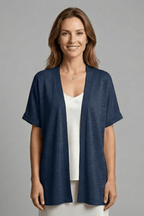 Miss | Shorts Dames Open Voorkant Korte Mouwen - Gebreid materiaal - Miss Madera MIS-O708AW