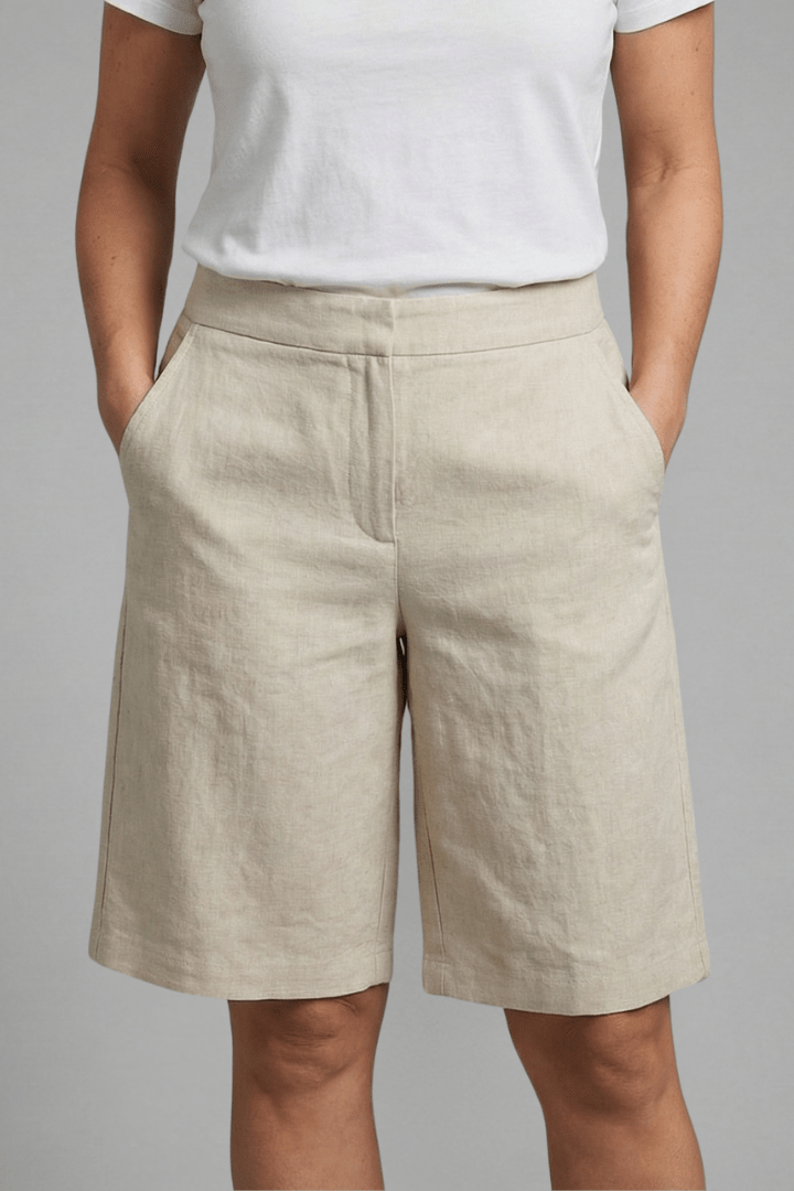Miss | Shorts Dames Zomer Bermuda Knielengte - Viscose - Miss Madera MIS-84WL4E