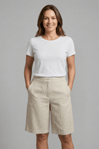 Miss | Shorts Dames Zomer Bermuda Knielengte - Viscose - Miss Madera MIS-84WL4E