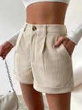 Miss | Shorts Dames Zomer High Waist Geribd - Viscose - Miss Madera MIS-SDN0FE