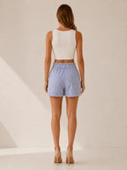 Miss | Shorts Dames Zomer High Waist Gestreept - Polyester - Miss Madera MIS-EVR2WV