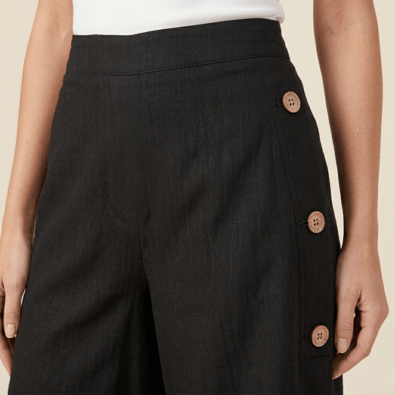 Miss | Shorts Dames Zomer Hoge Taille Knoopdetail - Viscose - Miss Madera MIS-CGGTRE