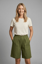 Miss | Shorts Dames Zomer Loose Fit Mid-Length - Geweven stof - Miss Madera MIS-D08BY7