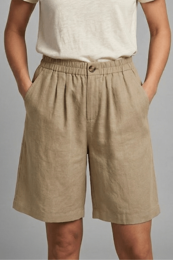 Miss | Shorts Dames Zomer Loose Fit Mid-Length - Geweven stof - Miss Madera MIS-M52R5V