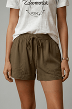 Miss | Shorts Dames Zomer Relaxed Fit - Geweven stof - Miss Madera MIS-TD5JBA