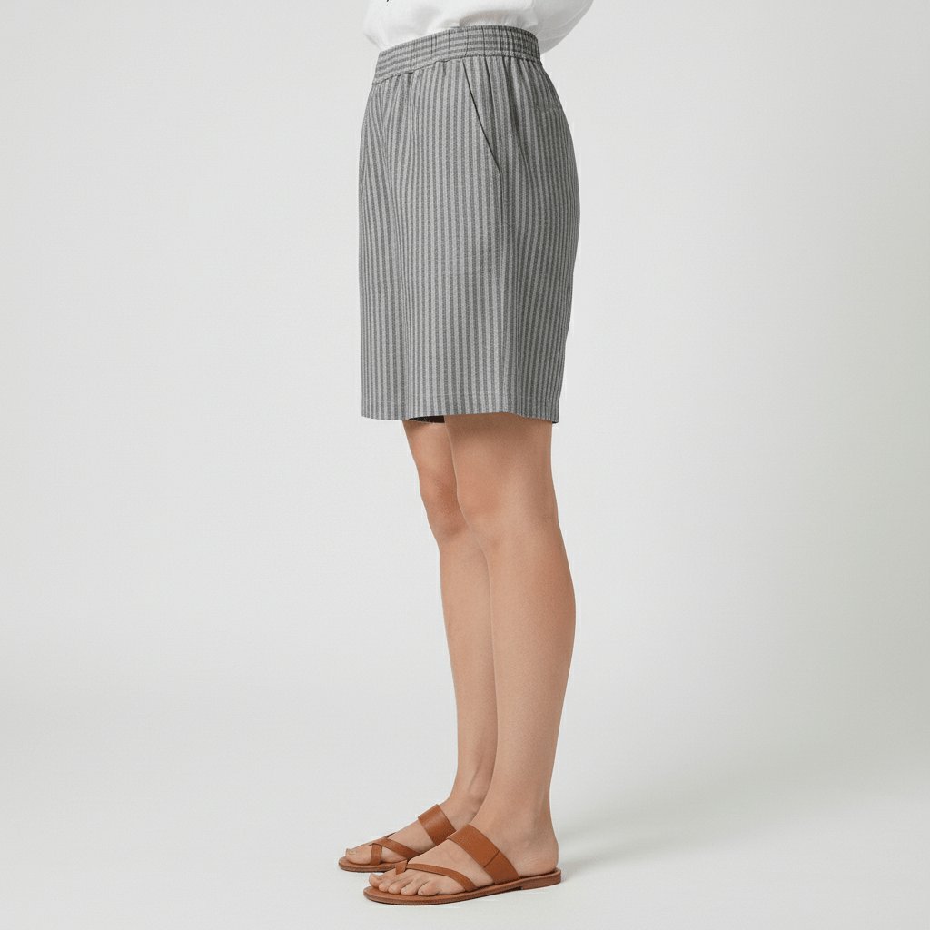 Miss | Shorts Dames Zomer Relaxed Gestreept - Viscose - Miss Madera MIS-063BCF