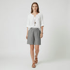 Miss | Shorts Dames Zomer Relaxed Gestreept - Viscose - Miss Madera MIS-063BCF