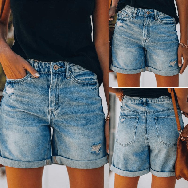 Miss | Shorts Dames Zomer Relaxed - Licht denim - Miss Madera MIS-DVROF0