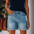 Miss | Shorts Dames Zomer Relaxed - Licht denim - Miss Madera MIS-DVROF0