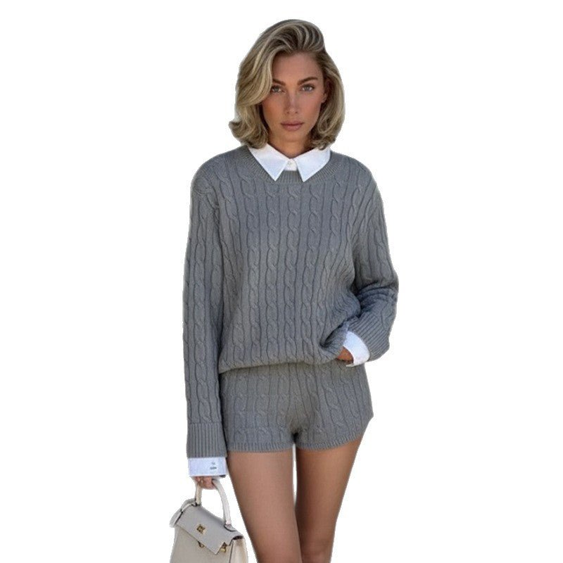 Miss | Shorts set knitted Dames Highwaist Kabelbreisel - Katoen - Miss Madera MIS-LMYRFF
