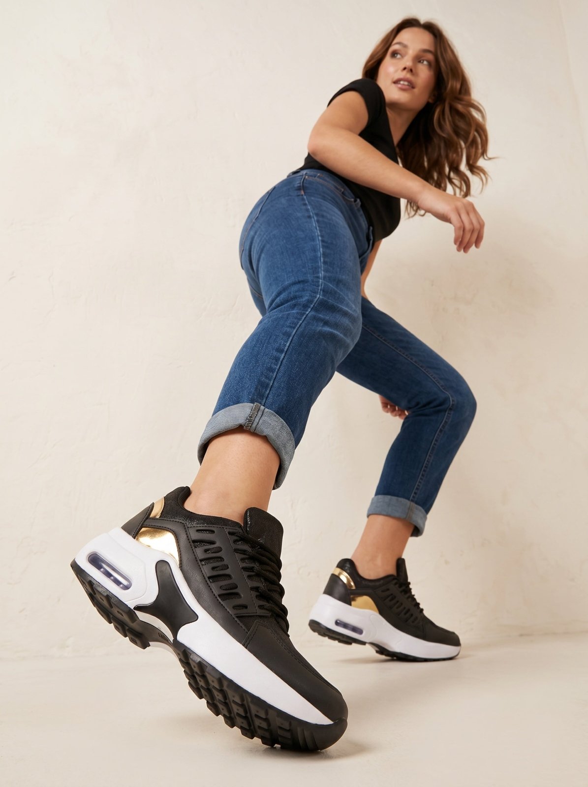 Miss | Sneakers Dames Casual Comfort - Leer - Miss Madera
