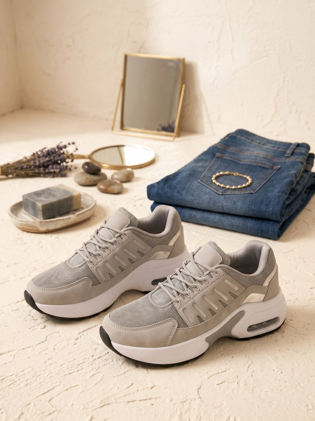 Miss | Sneakers Dames Casual Comfort - Leer - Miss Madera