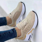 Miss | Sneakers Dames Casual Comfort - Leer - Miss Madera