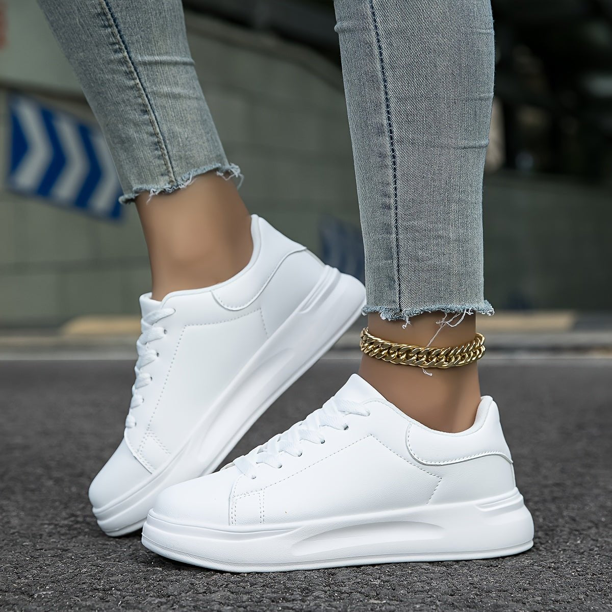 Miss | Sneakers Dames Leer Wit Minimalistisch - Miss Madera MIS-2UP10K