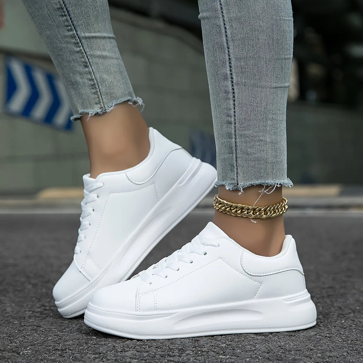 Miss | Sneakers Dames Leer Wit Minimalistisch - Miss Madera MIS-2UP10K