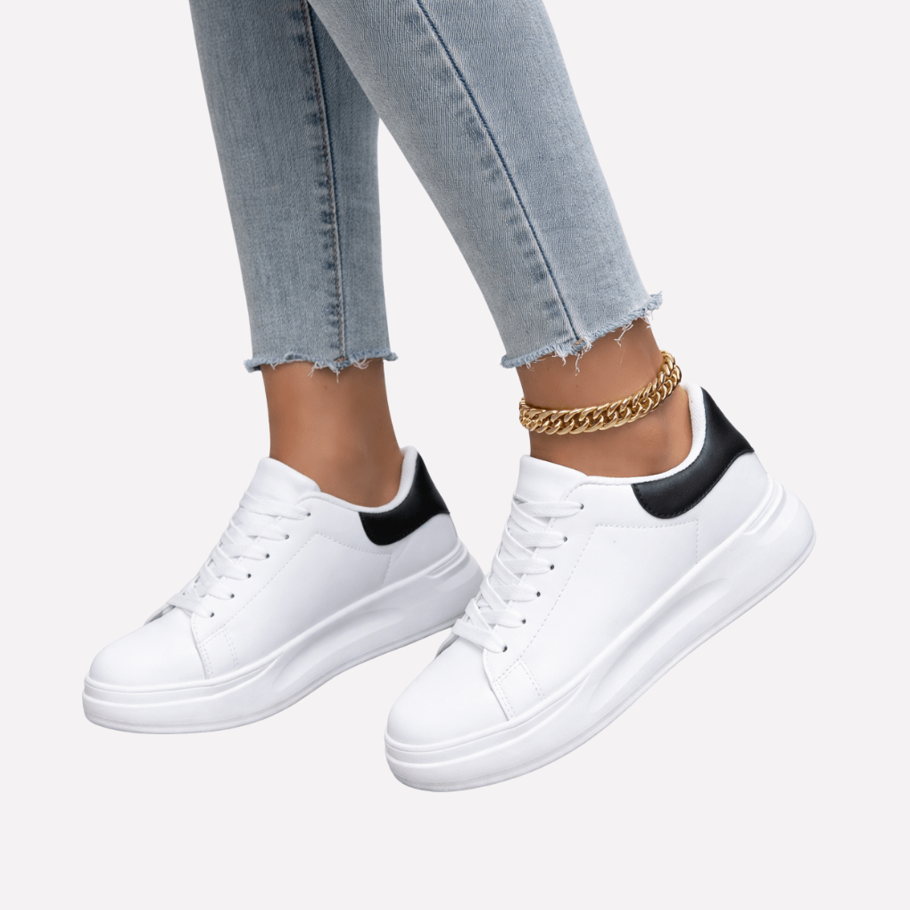 Miss | Sneakers Dames Leer Wit Minimalistisch - Miss Madera MIS-2UP10K