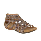 Miss | Sneakers Dames Zomer Gladiator Plat - Gevlochten Leer - Miss Madera MIS-MD6H3D